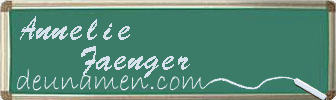 Annelie Faenger Visitenkarte